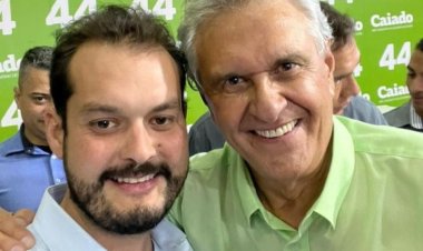 Prefeito Gustavo Marques fez parte da comitiva do governador Ronaldo Caiado que foi à Brasília declarar apoio à reeleição de Jair Bolsonaro no 2° turno da eleição