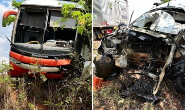 Motorista morre ao perder o controle do veículo e colidir frontalmente com ônibus que transportava estudantes do IFG