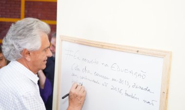 Governador Ronaldo Caiado participa de encontro de gestores da Seduc em Anápolis