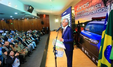 Caiado anuncia novos investimentos em tecnologia para fortalecer Batalhão Rural
