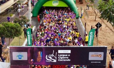 Corrida pelo fim do vício no cigarro reúne mais de 800 pessoas em Goiânia