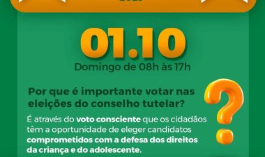 Eleição para escolha dos conselheiros tutelares de Formosa será realizada no dia 01 de outubro
