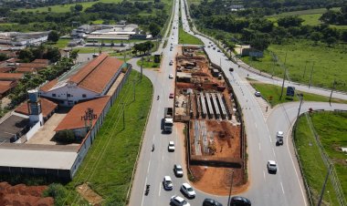 Obras do Viaduto Portal da Fé avançam, em Trindade