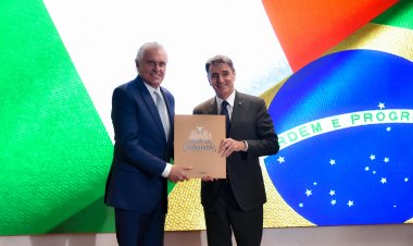 Caiado apresenta potencialidades de Goiás em encontro com embaixador da Itália