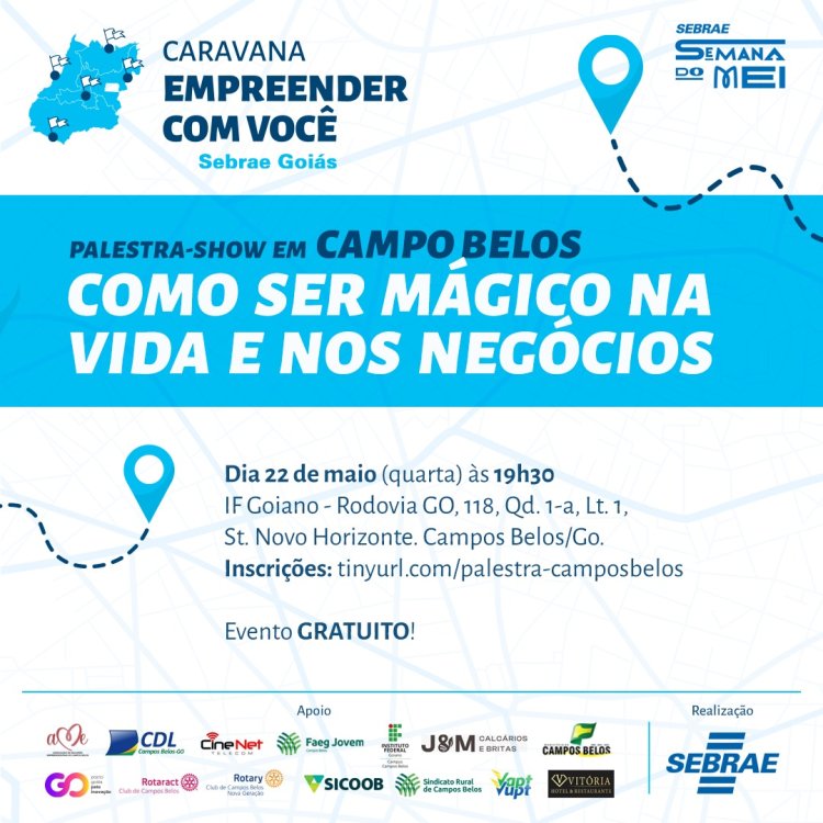 Campos Belos recebe Caravana do Sebrae com semana repleta de oportunidades para microempreendedores