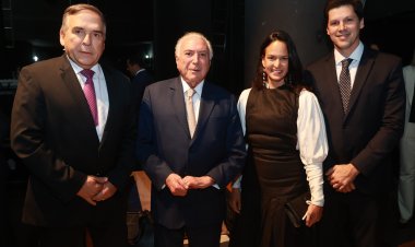 Daniel Vilela recepciona ex-presidente da República, Michel Temer, em Goiânia