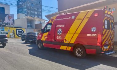 Colisão entre carro e moto no centro de Formosa deixa motociclista ferida