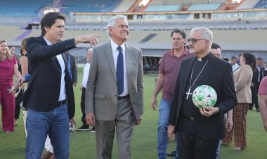 No Estádio Serra Dourada, Daniel Vilela detalha intervenções que irão modernizar o complexo esportivo
