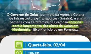 Prefeita Simone Ribeiro e Pedro Sales lançam o programa Goiás em Movimento em Formosa