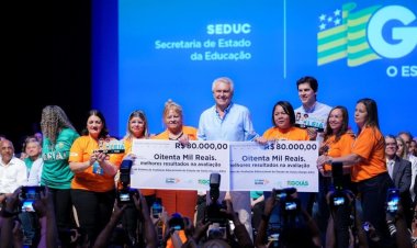 Lei sancionada por Caiado, garante prêmio de R$ 40 mil a professores de escolas vencedoras do Prêmio Leia