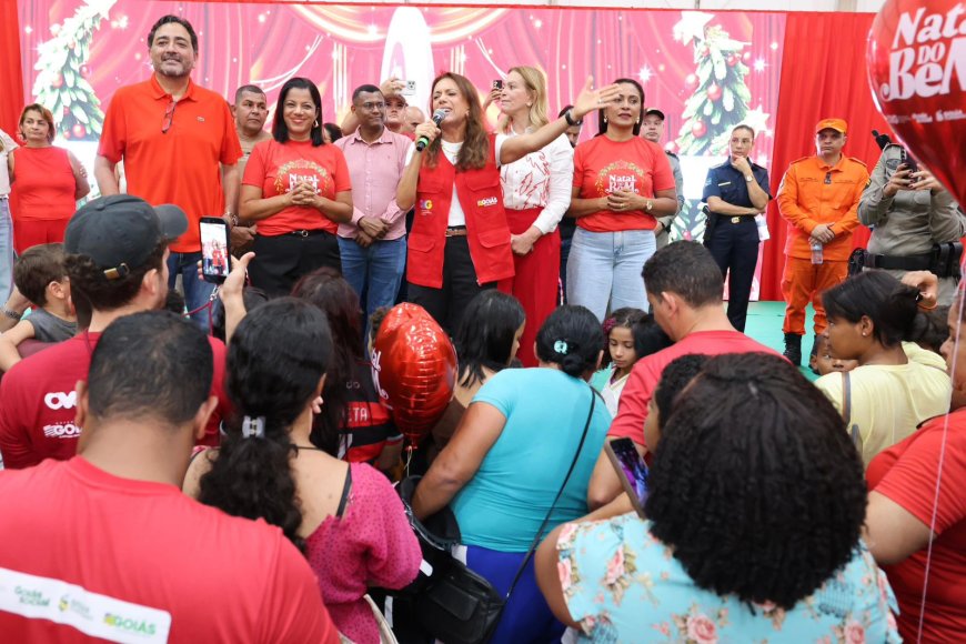 Gracinha Caiado leva a magia do Natal do Bem com a entrega de brinquedos a crianças de Formosa