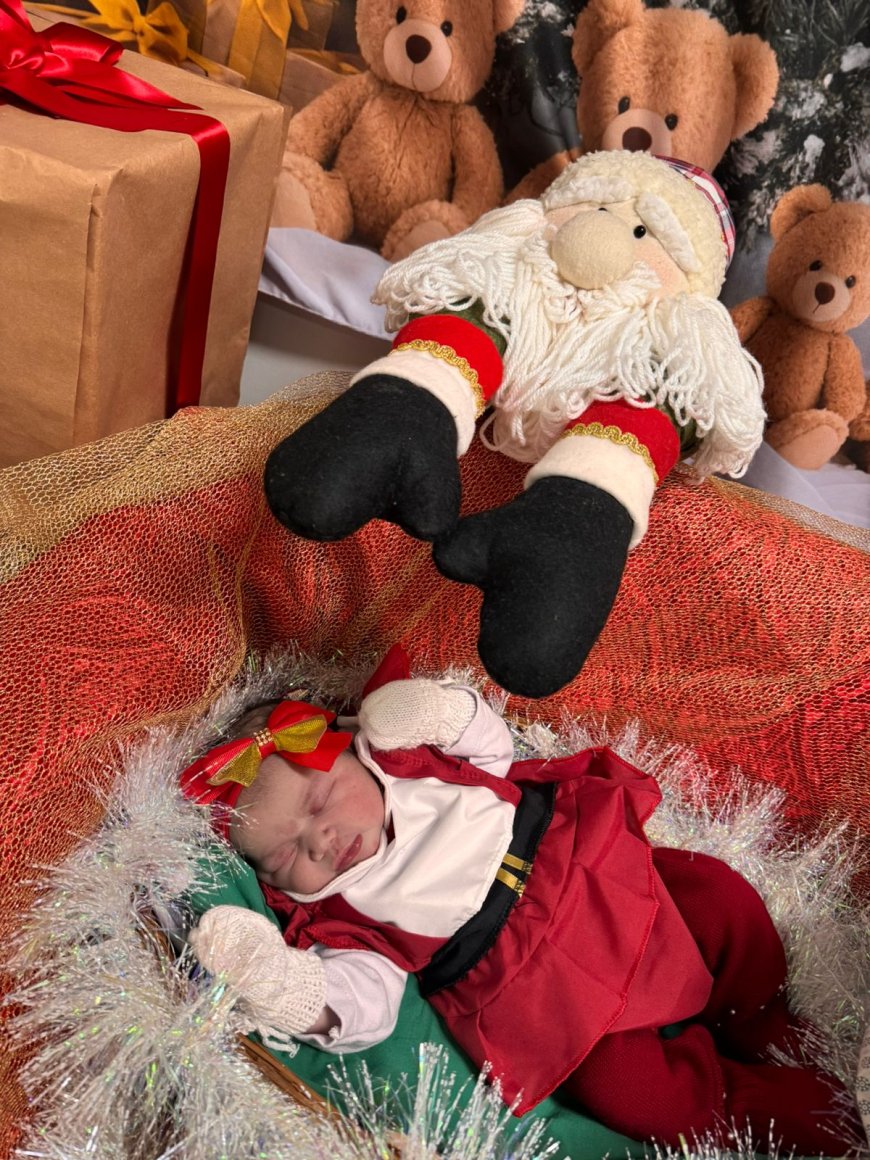 Hospital Estadual de Luziânia celebra o Natal com ensaio fotográfico de recém-nascidos