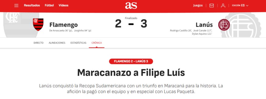 Jornais internacionais repercutem vice do Flamengo e citam "Maracanazo"