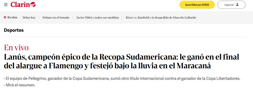 Jornais internacionais repercutem vice do Flamengo e citam "Maracanazo"