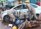 Acidente na Avenida Brasília deixa motociclista gravemente  ferido em Formosa
