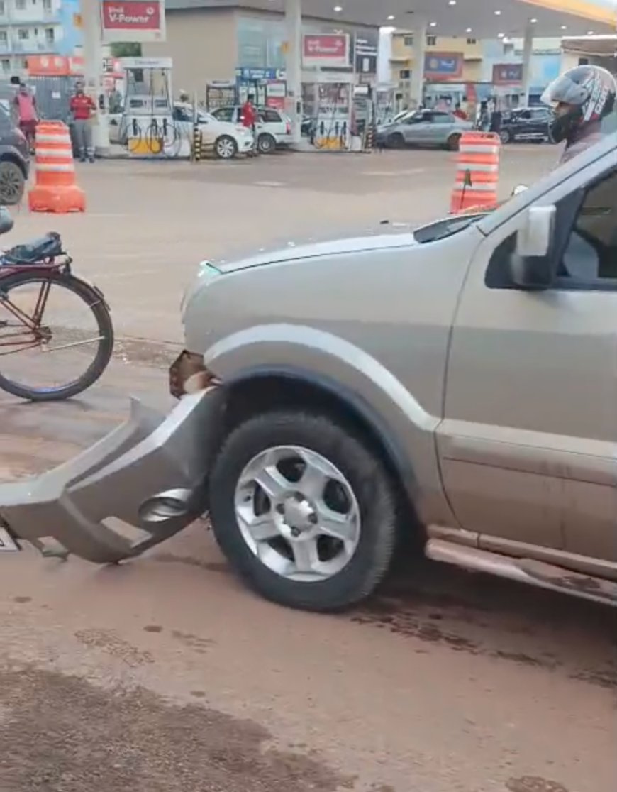 Acidente na Avenida Brasília deixa motociclista gravemente  ferido em Formosa