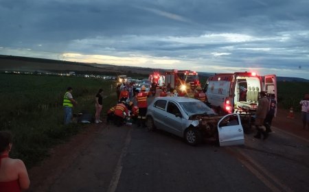 Colisão frontal na GO-430, em Formosa, deixa três feridos após tentativa de ultrapassagem