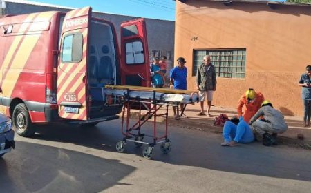 Motociclista fica ferida após acidente com carro no Setor Nordeste, em Formosa