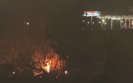 Corpo de Bombeiros combate incêndio em vegetação em Formosa