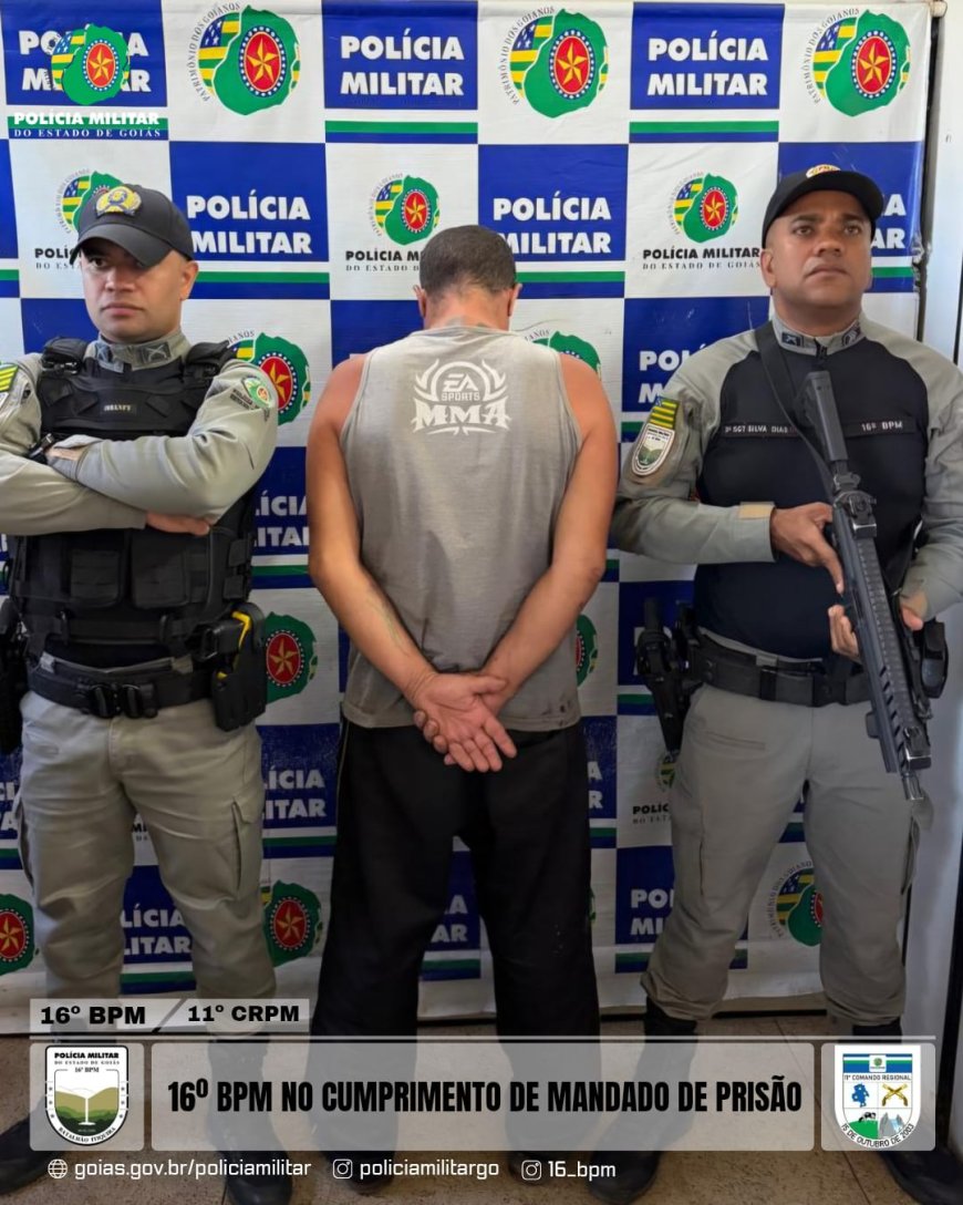 Polícia Militar prende indivíduo com mandado de prisão no Jardim Oliveira em Formosa