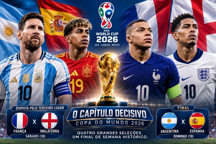 Copa 2026 chega ao capítulo decisivo com disputa pelo terceiro lugar e final entre Argentina e Espanha