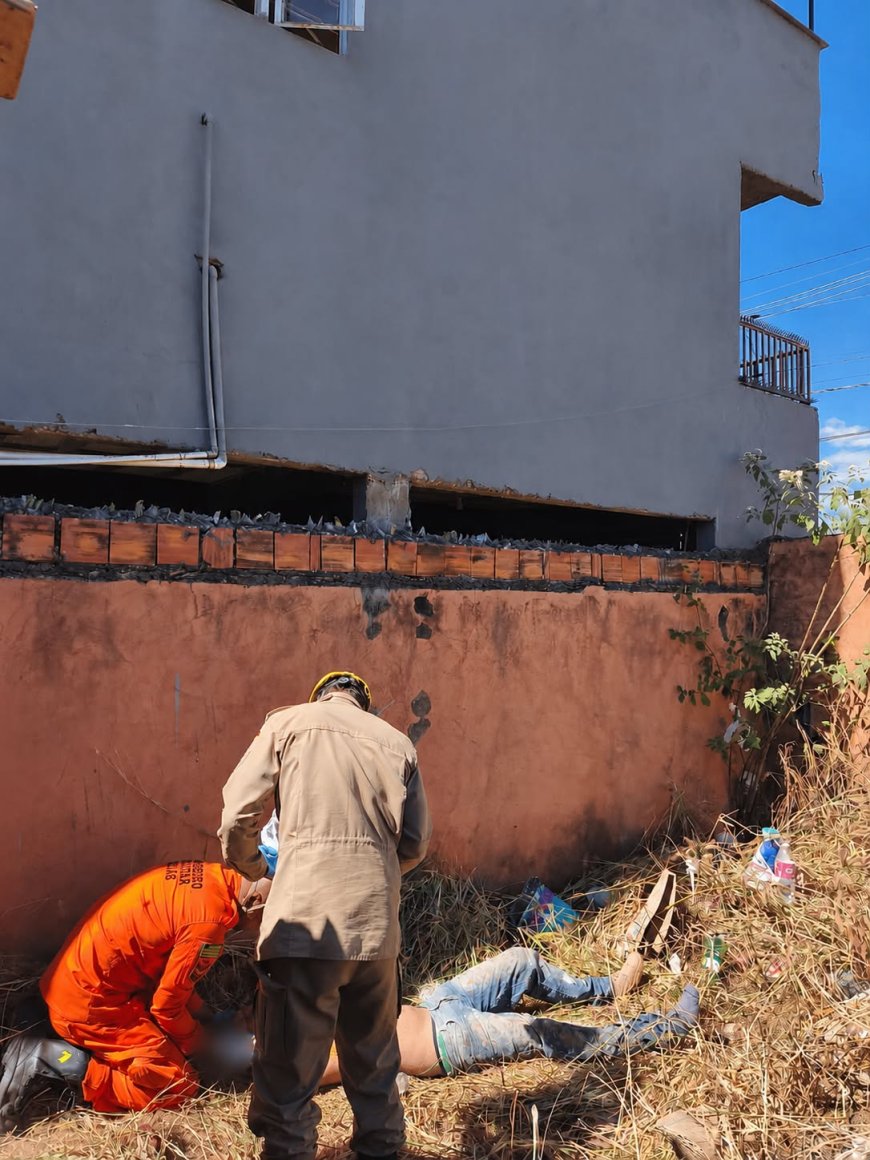 Queda de altura em obra deixa trabalhador ferido em Formosa