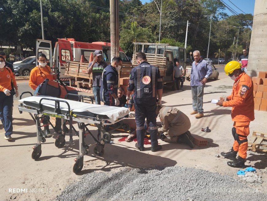 Trabalhador cai de aproximadamente 13 metros durante serviço em igreja de Formosa