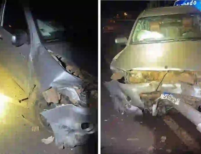 Colisão frontal entre duas caminhonetes deixa três feridos na GO-118